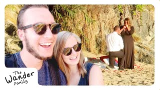 😍 ROMANTIC BEACH PROPOSAL SURPRISE! 💍 | The Wander Family