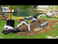 DIGGING SEWER PIPING FOR A MOBILE HOME PARK! (USING EXCAVATORS) | FARMING SIMULATOR 2019