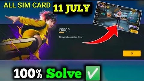 Free Fire Network Connection Error" Problem Solution 2025 | Free Fire Network Error Problem Fix 2025