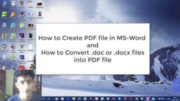 Create and Convert .docx (Word) file into PDF in MS-Word How ?