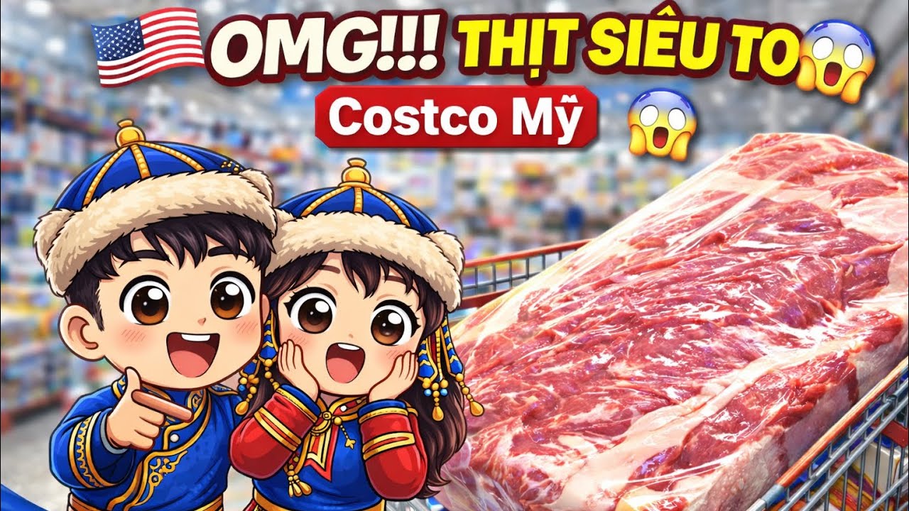 🇲🇳 🇻🇳 Hai vợ chồng đi Costco Mỹ 😱 | Cái gì cũng TO & BỰ! | Vlog đời thường