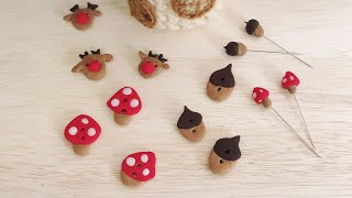ボタン作りました☆ダイソーの樹脂粘土で☆