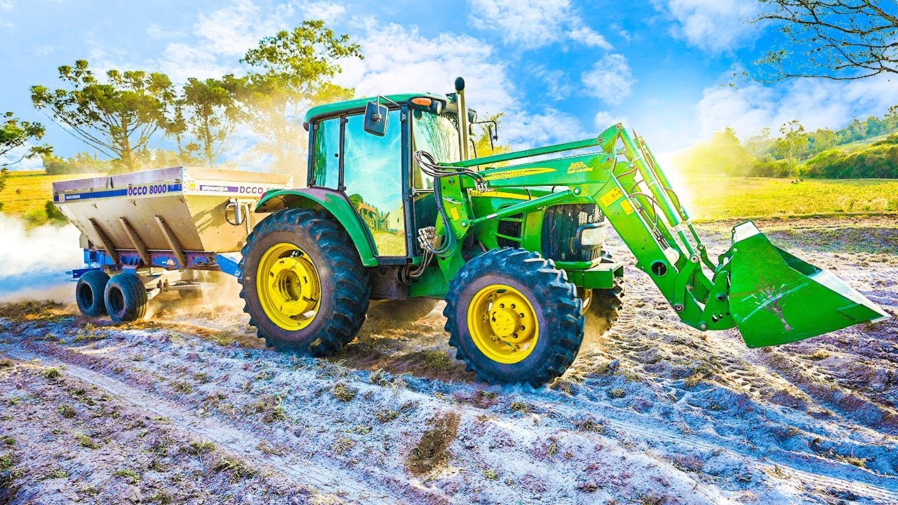 TERMINEI DE PASSAR O CALCÁRIO NA MINHA FAZENDA INTEIRA