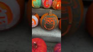 Happy Halloween! Check out this year’s pumpkins! 🎃 #happyhalloween #pumpkin #pumpkincarving #shorts