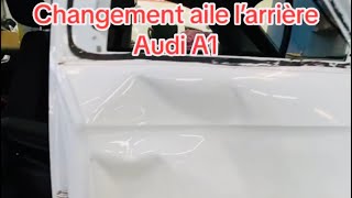 Audi A1 Changement élément soudé sur une aile arrière, les étapes de A à Z￼👨‍🏭