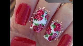 nail tutorial floral