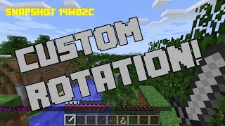 Snapshot 14w02c: Custom player rotation