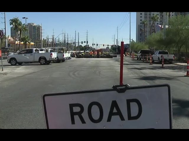 New gateway arch almost complete on Las Vegas Boulevard