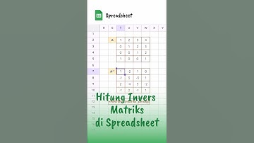 Menentukan Invers Matriks di Spreadsheet #excel #linearalgebra #aljabarlinear #matriks