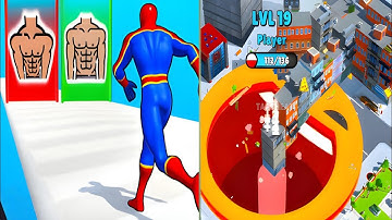 Build a Superhero VS Hole.io- Satisfying ASMR Gameplay Showdown on Android & iOS #gaming #ios #games