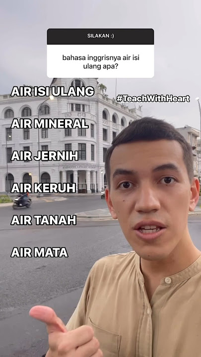 'AIR ISI ULANG' 💦 in English #belajarbahasainggris #bahasainggris