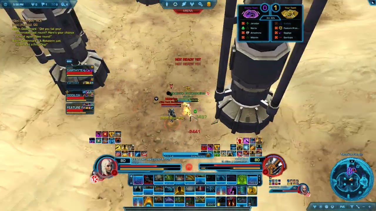 Single Target Madness Sorc - Swtor 7.6 Arena PvP