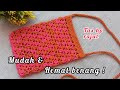 Dompet rajut simpel || mudah dan cantik || tutorial dompet hp rajut hemat benang