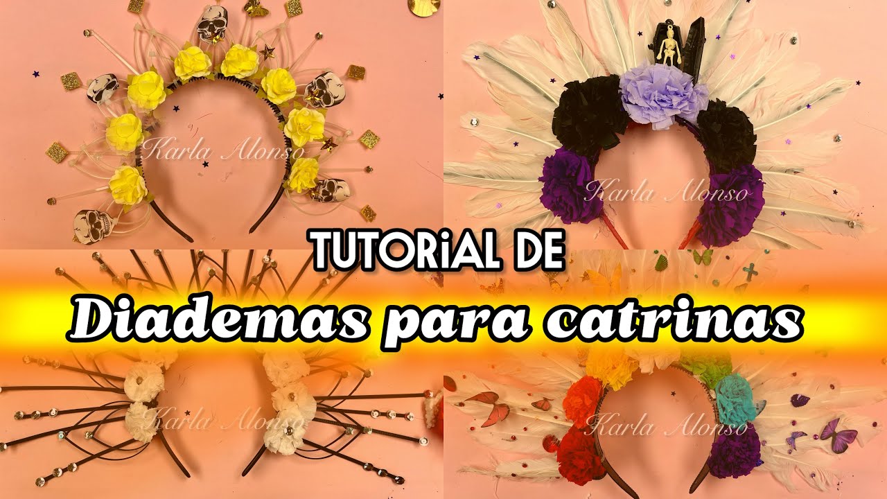 🌸Como hacer diademas para catrinas 💀