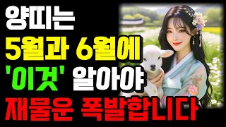 양띠 5월과 6월에 '이 것' 알아야합니다  부자 됩니다 대운 징조 2024년 갑진년 대박나는 양띠운세 55…