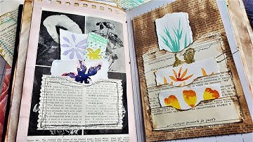 Junk Journal Using Up Book Pages! Ep 73 WHAT CAN WE MAKE OUT OF 2 BOOK PAGES! Tutorial Paper Outpost