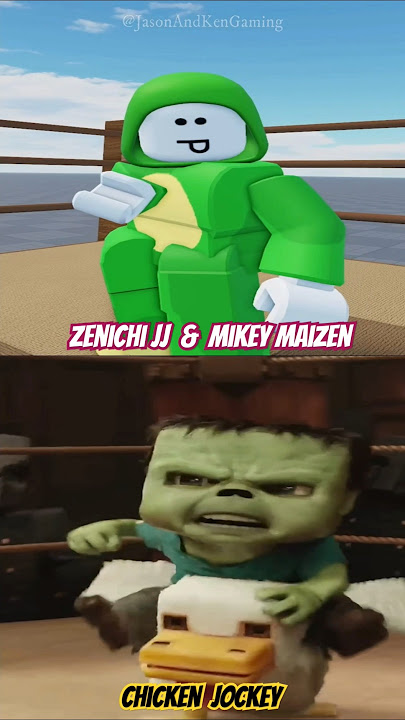 Zenichi JJ & Mikey Maizen | Chicken Jockey #roblox #shorts #maizensisters #maizenroblox