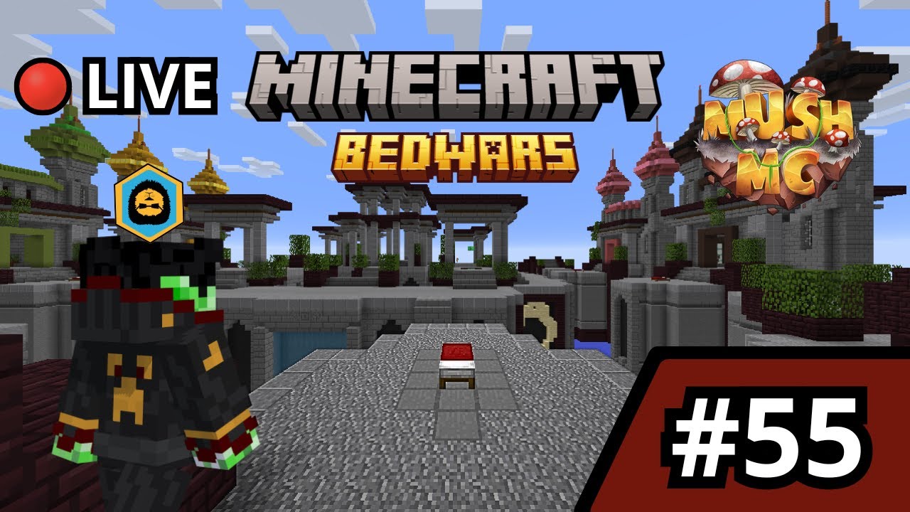 🔴LIVE de BedWars #55 jogando com vocês no Mush