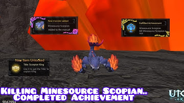 KILLING MINESOURCE  SCORPIONS 🦂...COMPLETED ACHIEVEMENT 😎 | UTOPIA ORIGIN | PVE 702 #utopia #pve702
