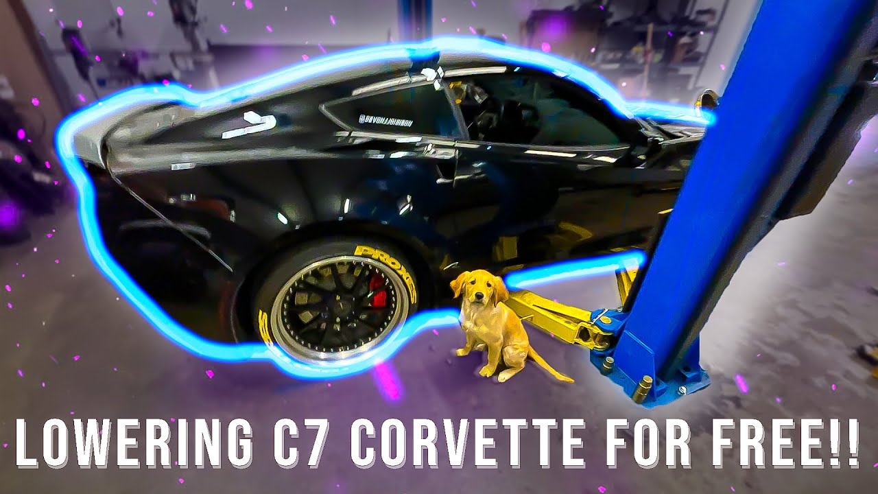 Lowering my C7 Corvette Z06 FOR FREE!!!