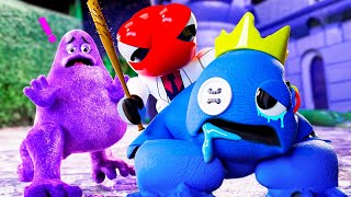 GRIMACE SHAKE MALVADO VS AZUL BABÃO NO RAINBOW FRIENDS 2! NOVO FINAL e JUMPSCARE