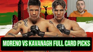 UFC Moreno vs Kavanagh Full Card Predictions 
