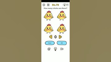 Brain Out Level 72 How many chicks are there?
