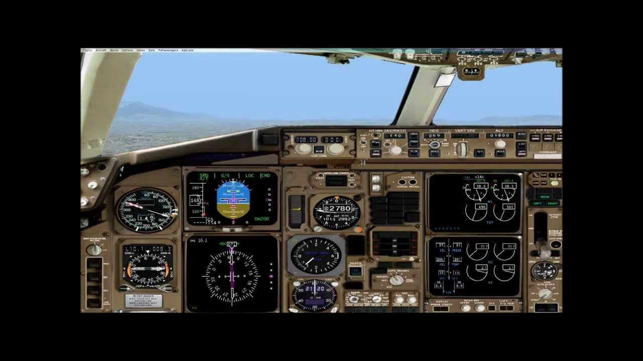 FSX: 767 Approach and Landing at Los Angeles
