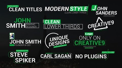 Motion Array Clean Lower Third Titles After Effects Templates