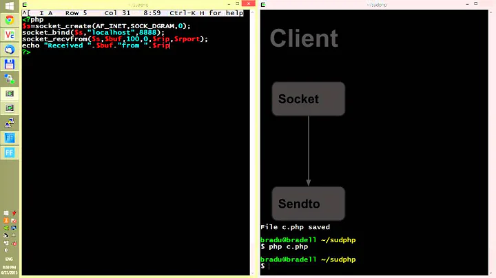 Socket UDP PHP