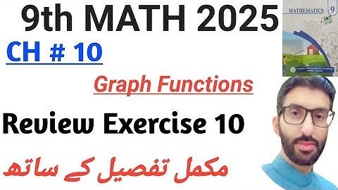 9th Class Math New Book 2025 | Chap 10 - Review Exercise 10 - PTCB - National Curriculum of Pakistan