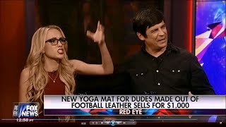 09-16-16 Kat Timpf on Red Eye - Football Leather Yoga Mat