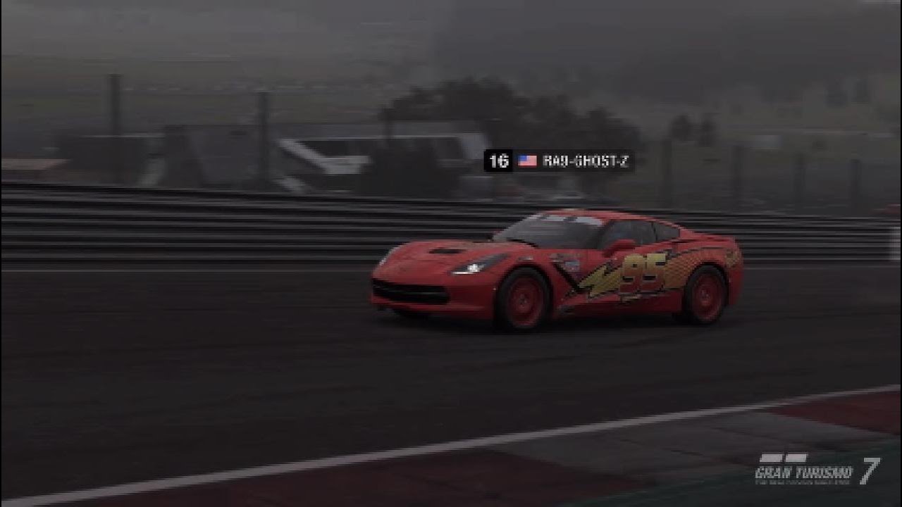 Gran Turismo 7: (Cars) Lightning McQueen Rain Race.
