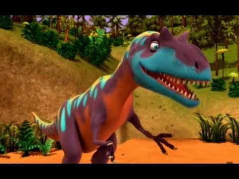 Поезд динозавров Гнездо Элвина Аллозавра Развивающий Мультфильм про динозавров