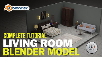 Blender Living Room Full Tutorial | Blender 3.0 | Unique Graphic