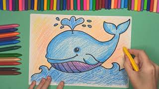 Рисуем синего кита 🐳