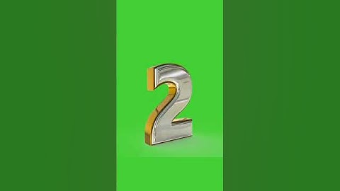 Silver Gold 3D Numbers Countdown with Voice Over | GREEN SCREEN