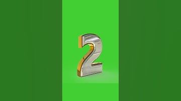 Silver Gold 3D Numbers Countdown with Voice Over | GREEN SCREEN