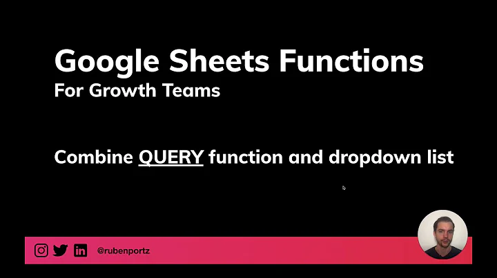 Searching data using the QUERY function and dropdown list in Google Sheets