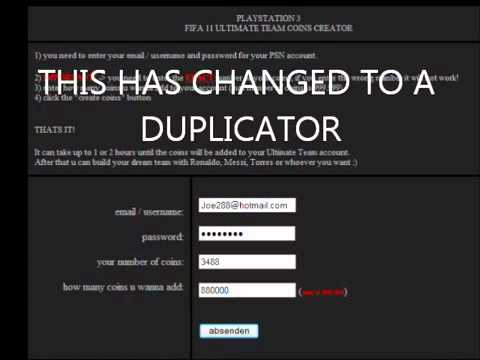 FIFA 11 Ultimate Team PS3 New COIN + DUPLICATION Glitch WorkinG