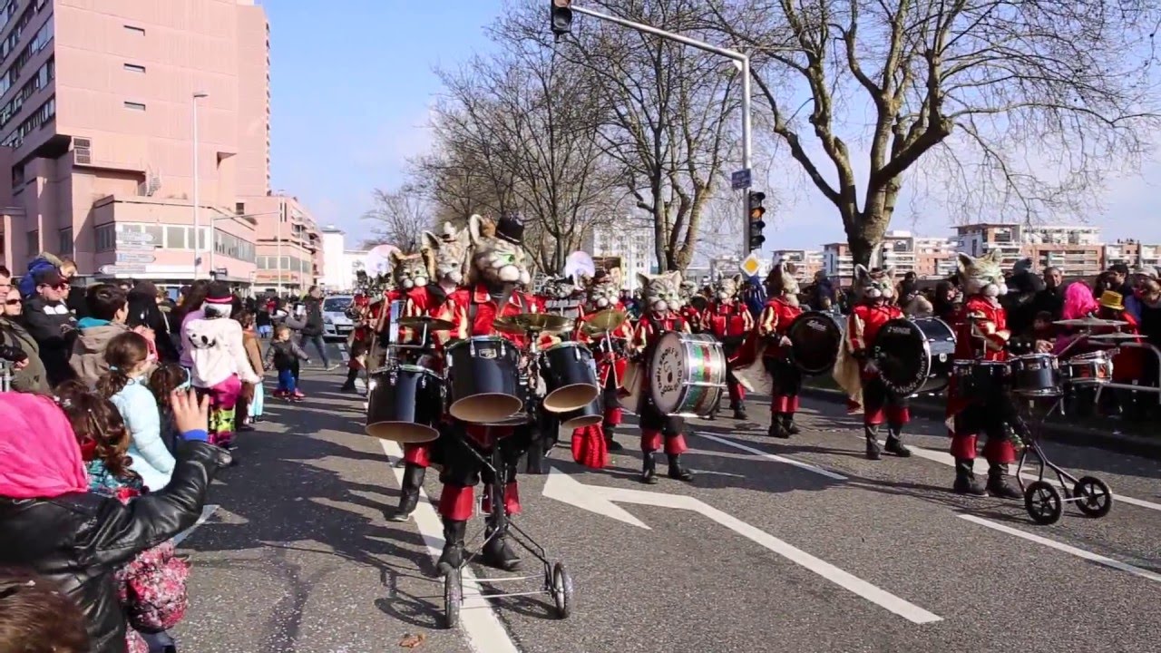 Carnaval 13 mars 2016 à 14h11 à STRASBOURG. La grande cavalcade. Vidéo POUSSIN