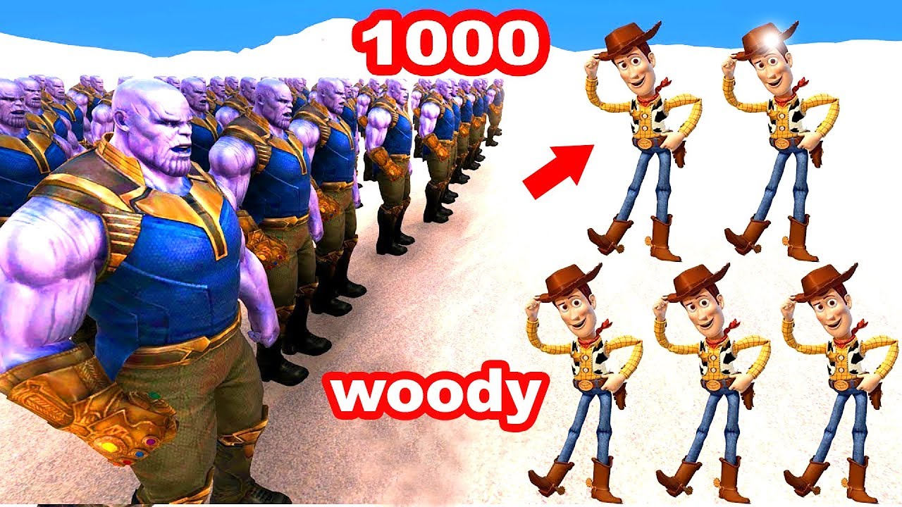 THANOS VS 1000 ŞERİF WOODY 😱 - Süper Kahraman Kapışmaları
