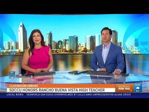 SDCCU Classroom Hero Derek Mendiola from Rancho Buena Vista High School