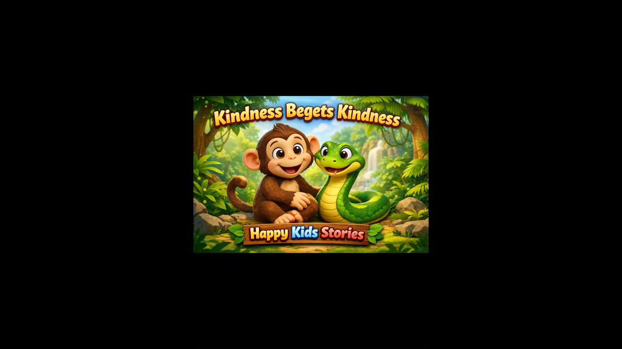 Kindness Begets Kindness|Snake & Monkey Kids Story The Greedy Monkey and the Kind Snake Moral Story