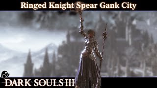 Dark Souls 3: Ringed Knight Spear PVP Gank City Invasions