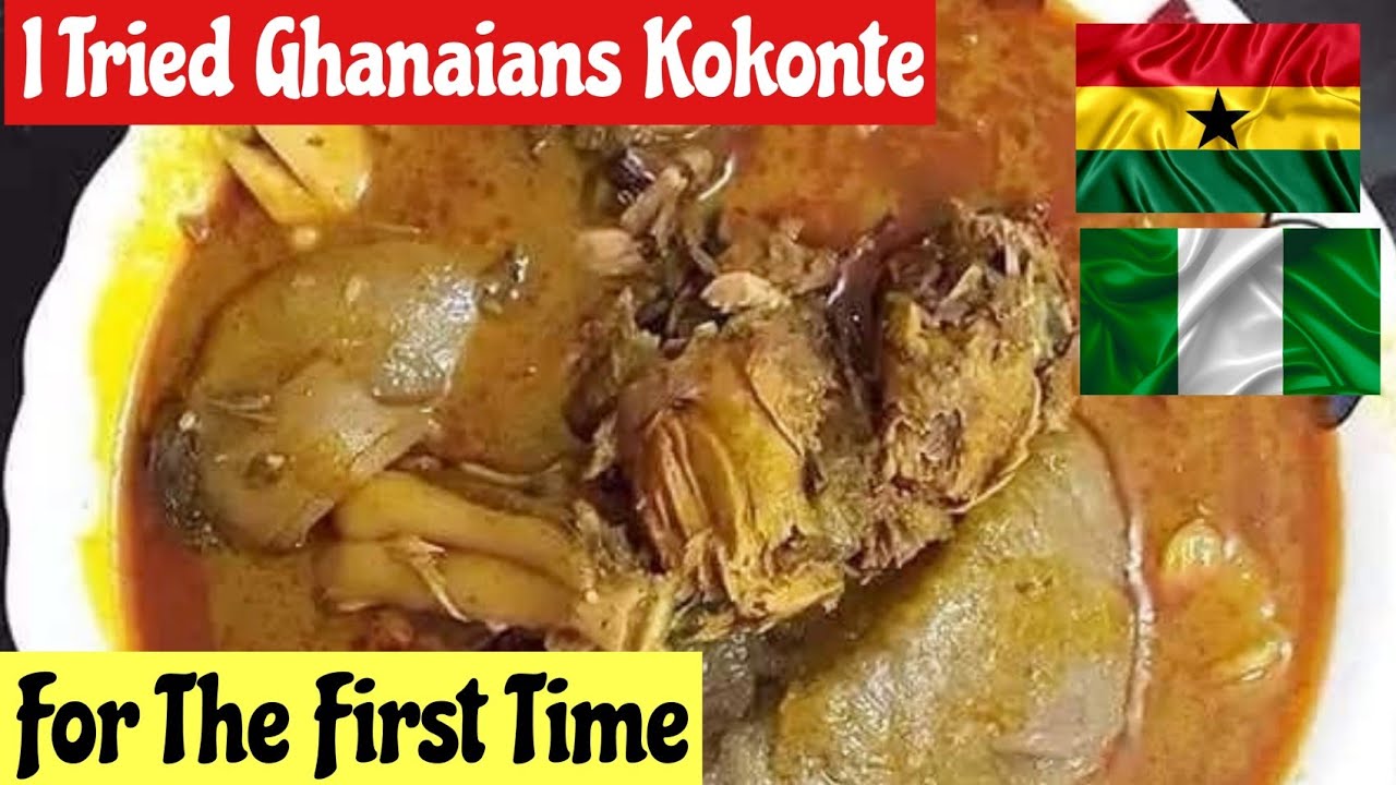 I Tried Eating Ghanaians 🇬🇭 Food Called Kokonte | A Nigerian Tries Ghanaians Food🇬🇭🇳🇬