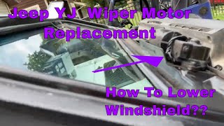 Overland Project Jeep YJ Windshield Wiper Motor Replacement | Lower Front  Windshield - YouTube