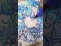 💙透明水彩で天使さんを塗るメイキング🎨🦜#Shorts #watercolor #watercolorpainting #illustration