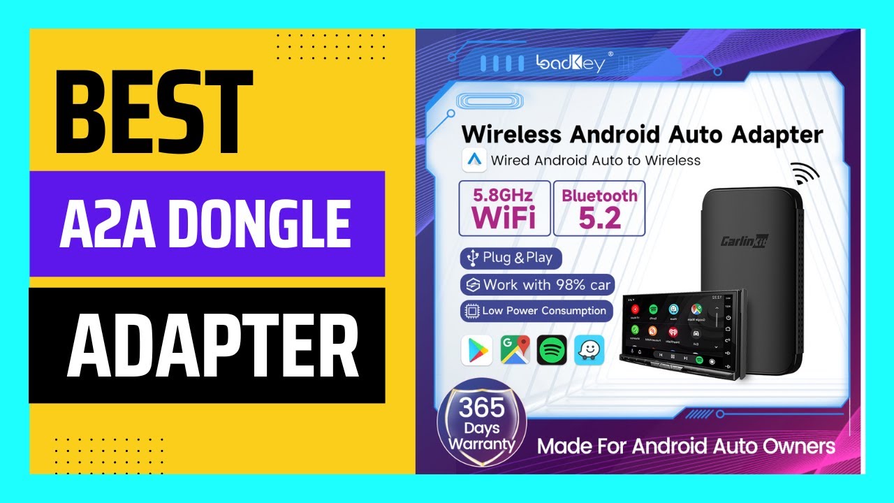 LoadKey Wireless Android Auto Adapter Bluetooth Connect A2A Dongle ...