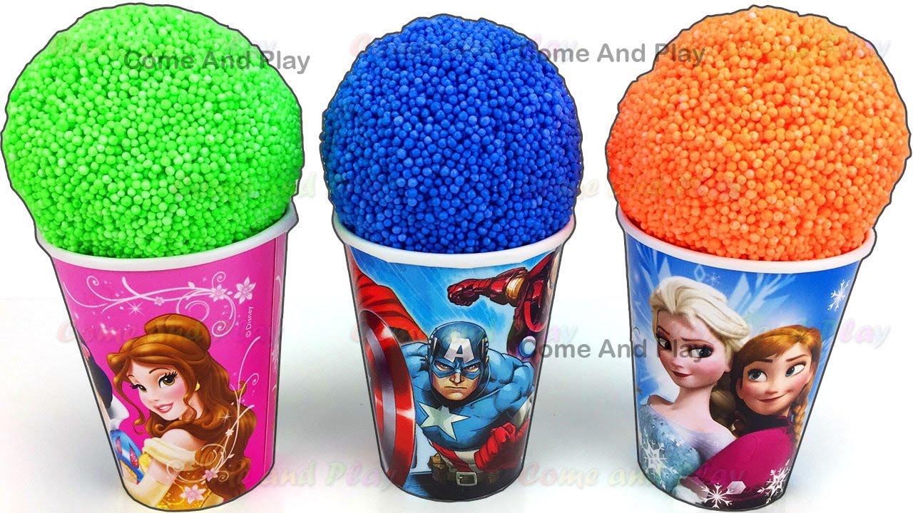 Play Foam Cups and Balls Surprise Toys with Disney Princesses and Marvel Avengers